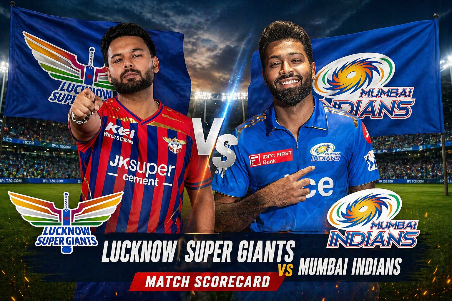 Lucknow Super Giants vs Mumbai Indians Match Scorecard