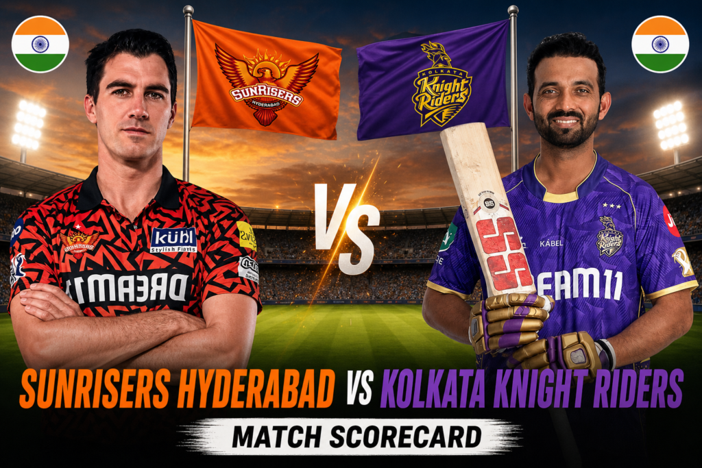 Sunrisers Hyderabad vs Kolkata Knight Riders Match Scorecard